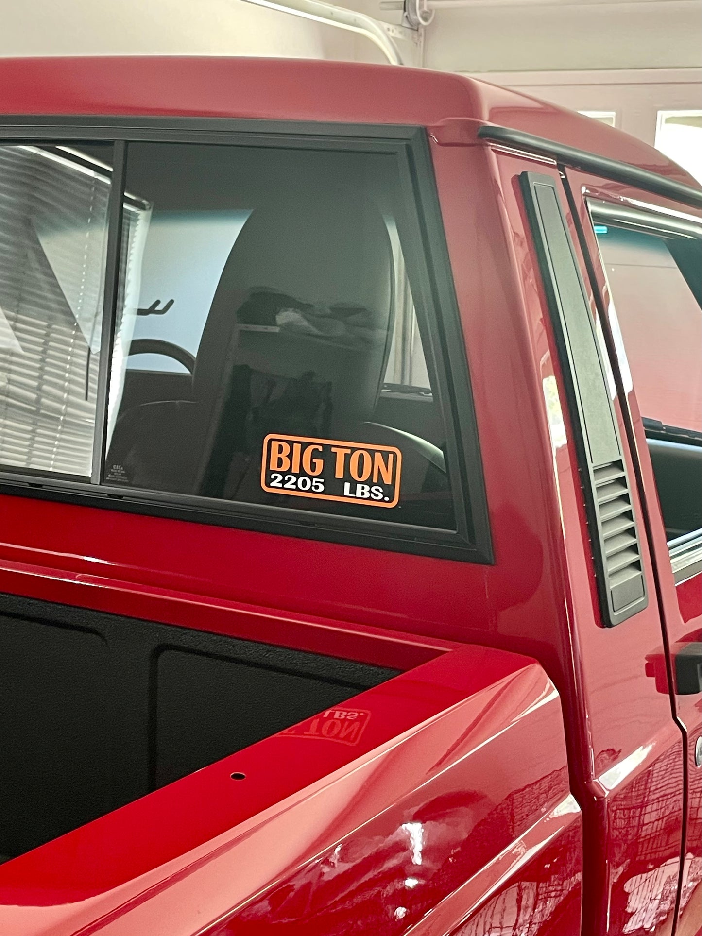 Comanche "Big Ton" Rear Window Decal (1986-1992)