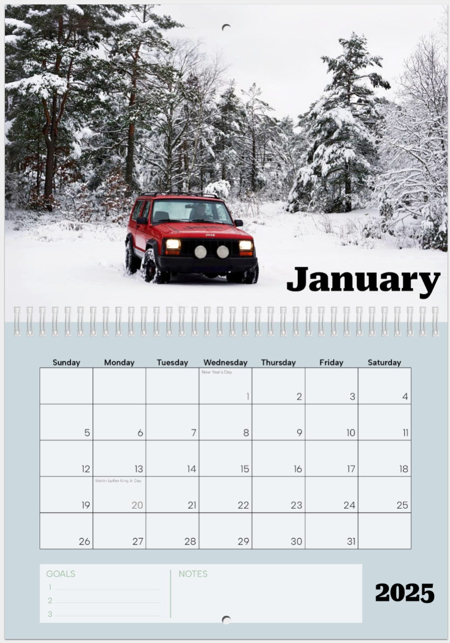 2026 XJ Preservation Society Calendar