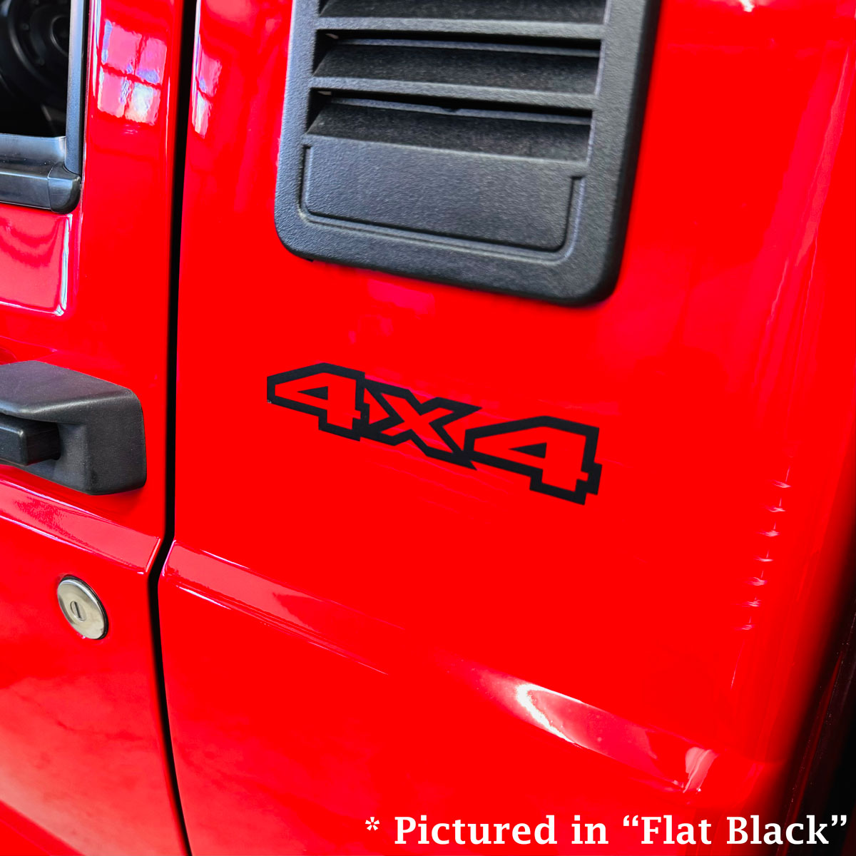 4x4 Decal (Pair) - Black, White, Gold, Silver