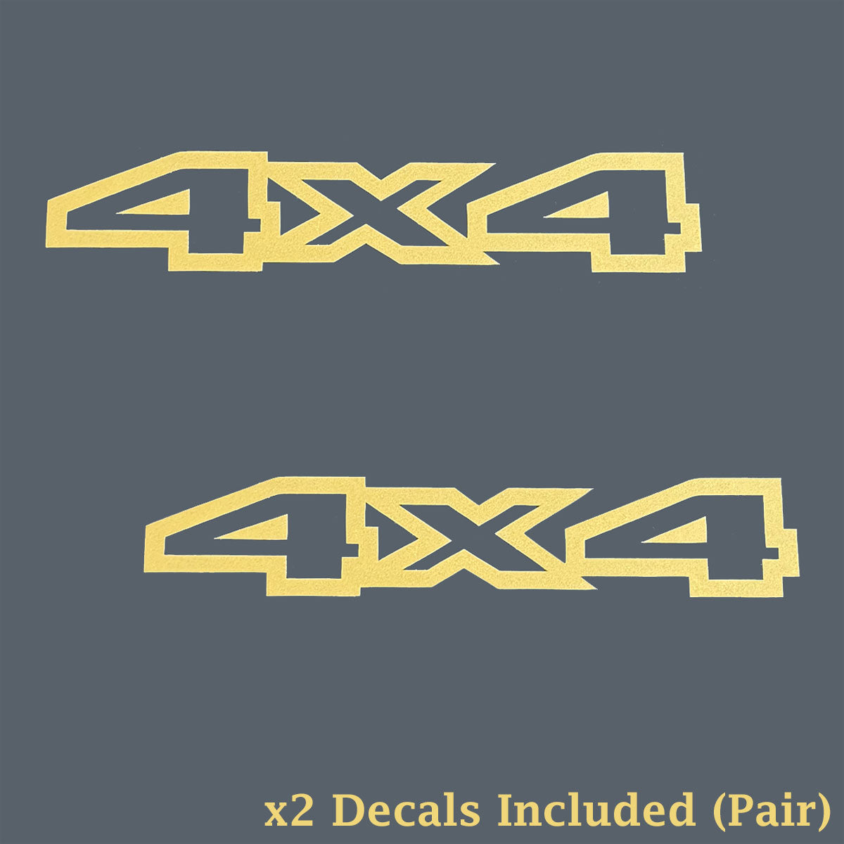 4x4 Decal (Pair) - Black, White, Gold, Silver