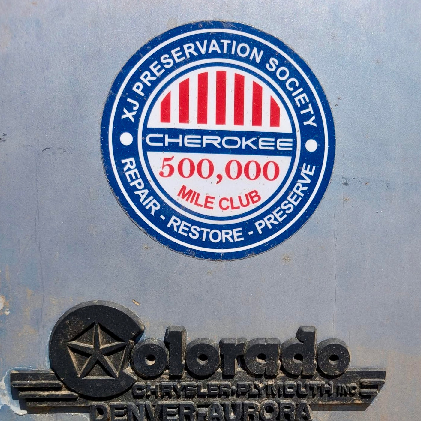 XJ Preservation Society Mileage Club Decals