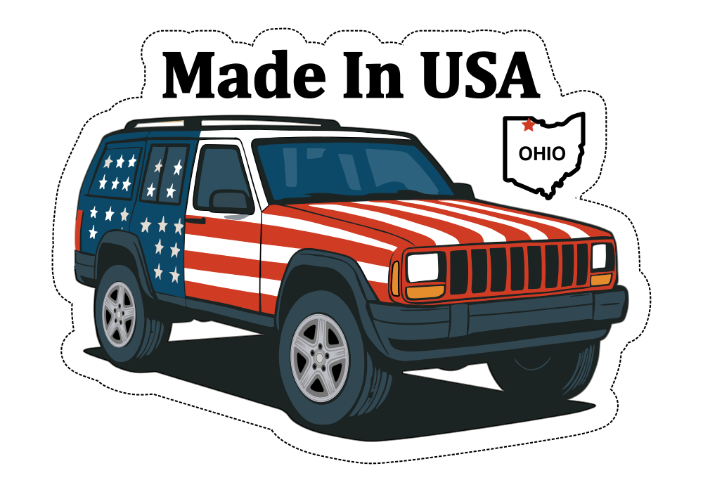 "Made in USA" Jeep Cherokee XJ Decal