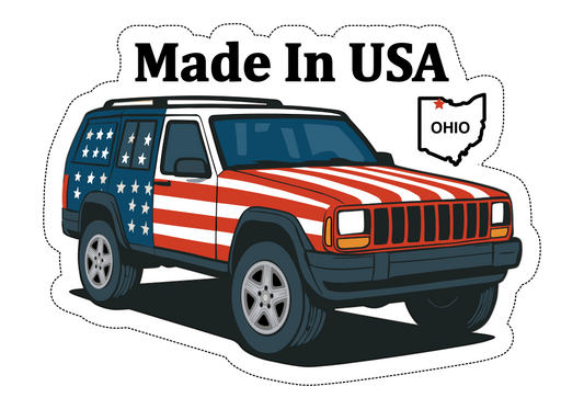 "Made in USA" Jeep Cherokee XJ Decal