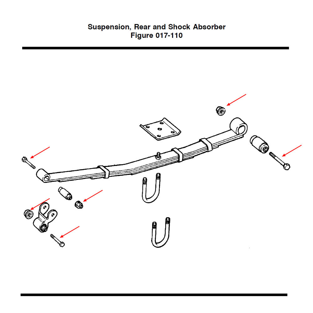 Leaf Spring Bolt Kit - Jeep Cherokee XJ