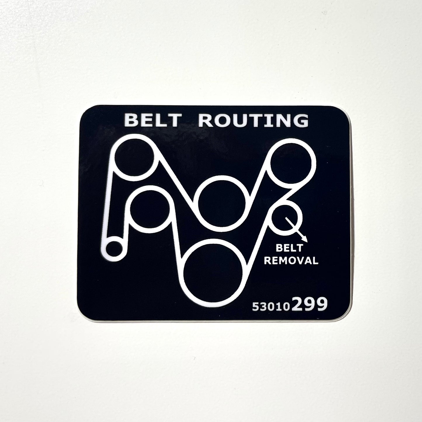 Jeep Engine Fan Belt Routing Diagram Decal (Multiple Variations)