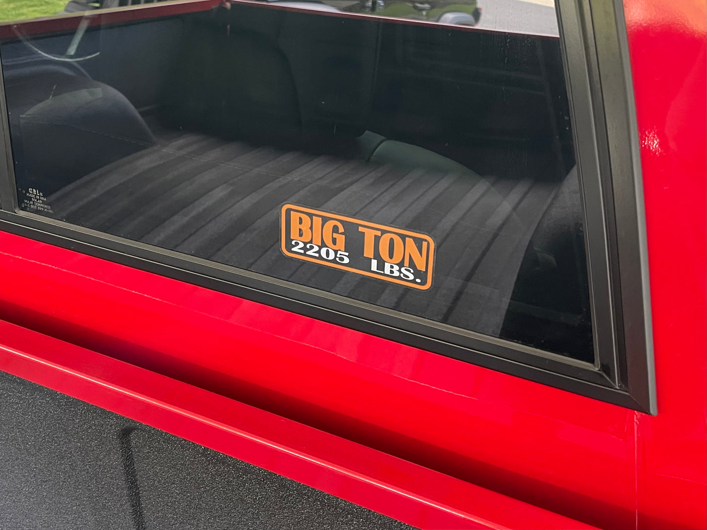 Comanche "Big Ton" Rear Window Decal (1986-1992)
