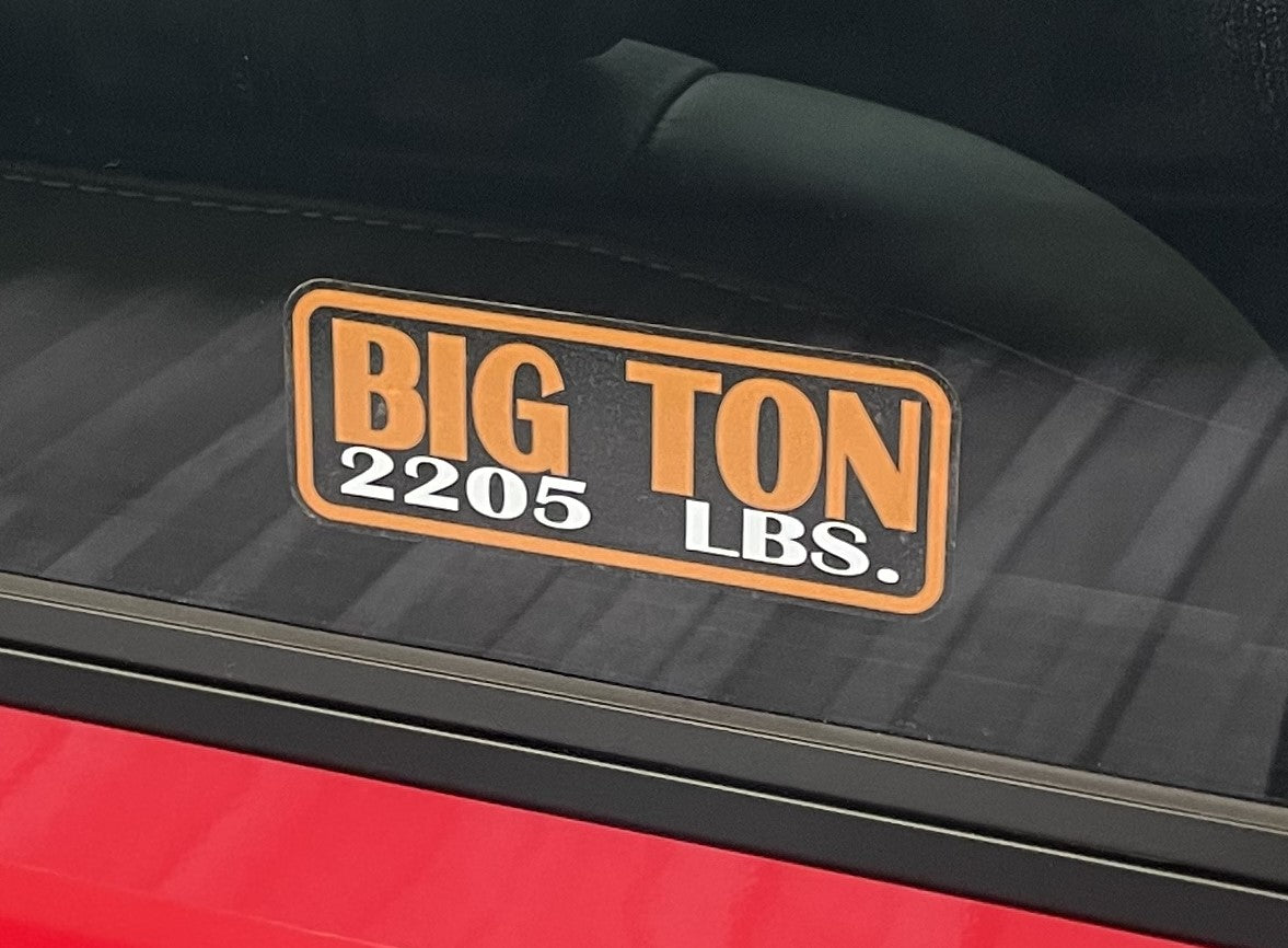 Comanche "Big Ton" Rear Window Decal (1986-1992)