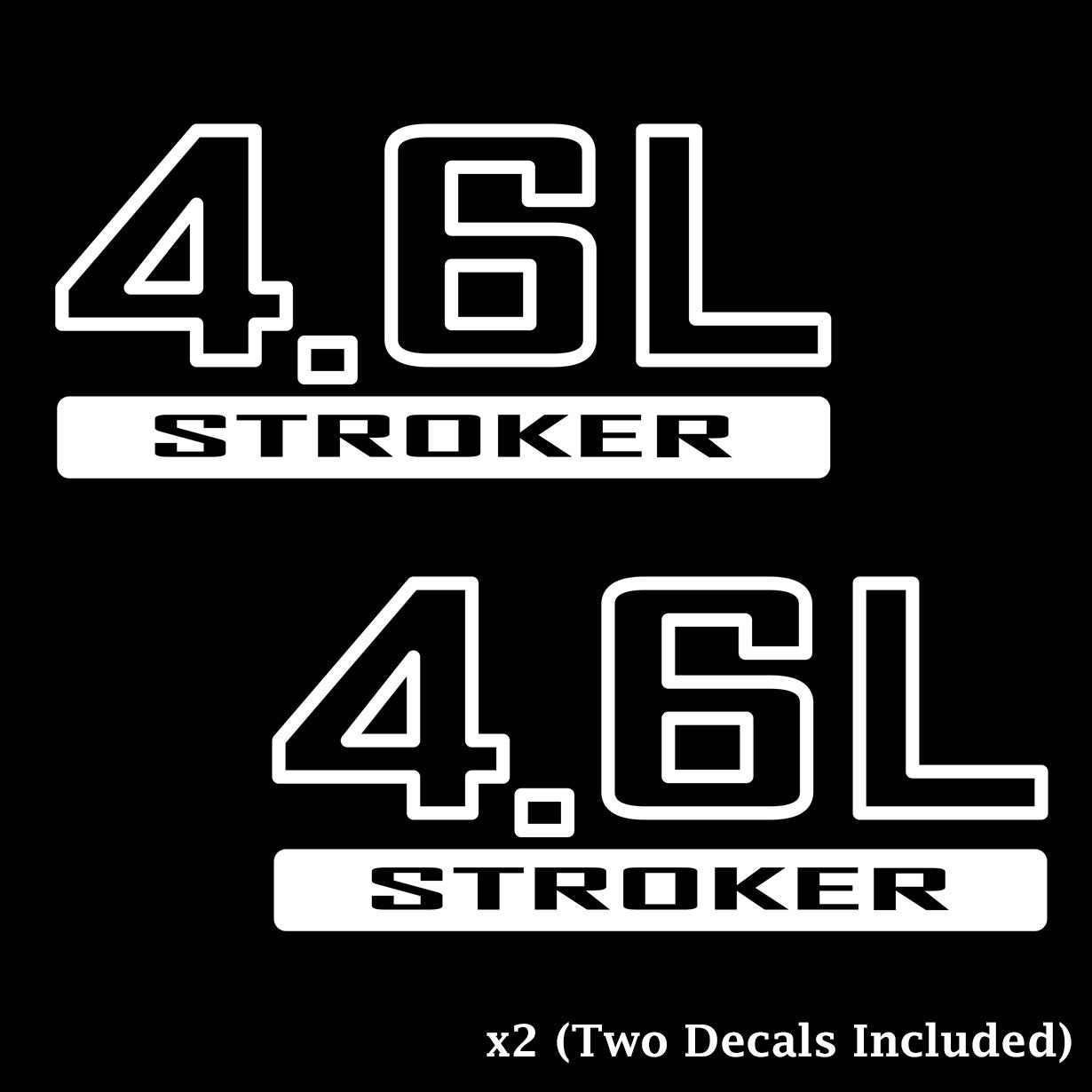 Jeep Stroker 4.6L Engine Decal - Set of 2