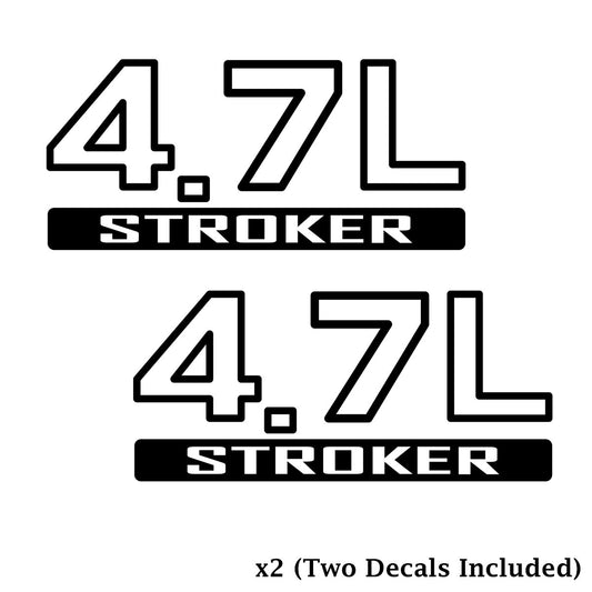 Jeep Stroker 4.7L Engine Decal - Set of 2