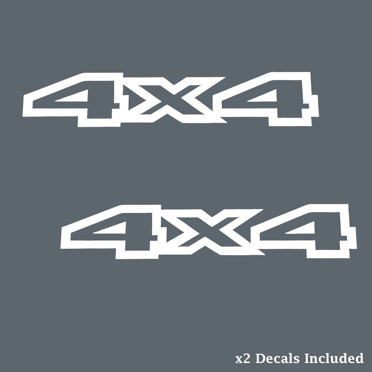 4x4 Decal (Pair) - Black, White, Gold, Silver