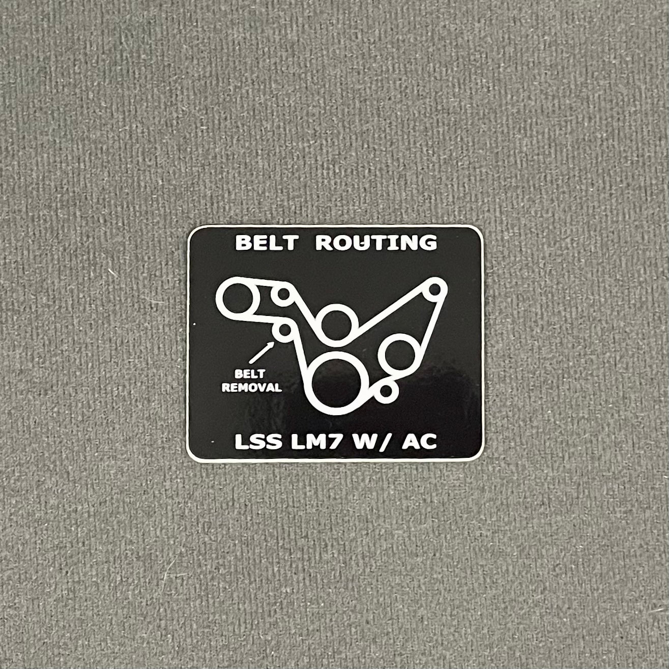 Jeep Engine Fan Belt Routing Diagram Decal (Multiple Variations)