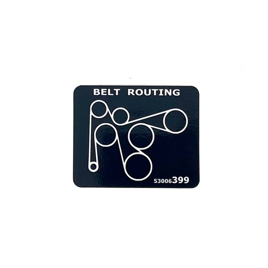 Jeep Engine Fan Belt Routing Diagram Decal (Multiple Variations)