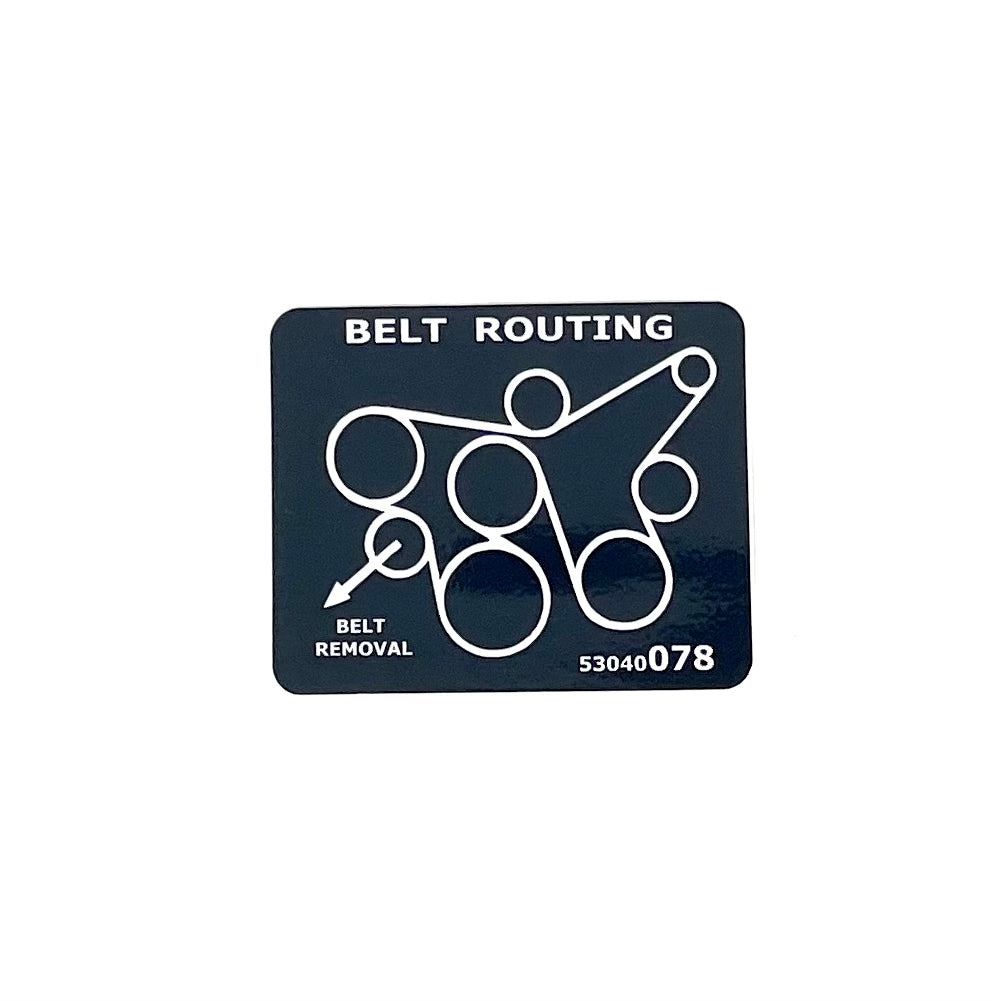 Jeep Engine Fan Belt Routing Diagram Decal (Multiple Variations)