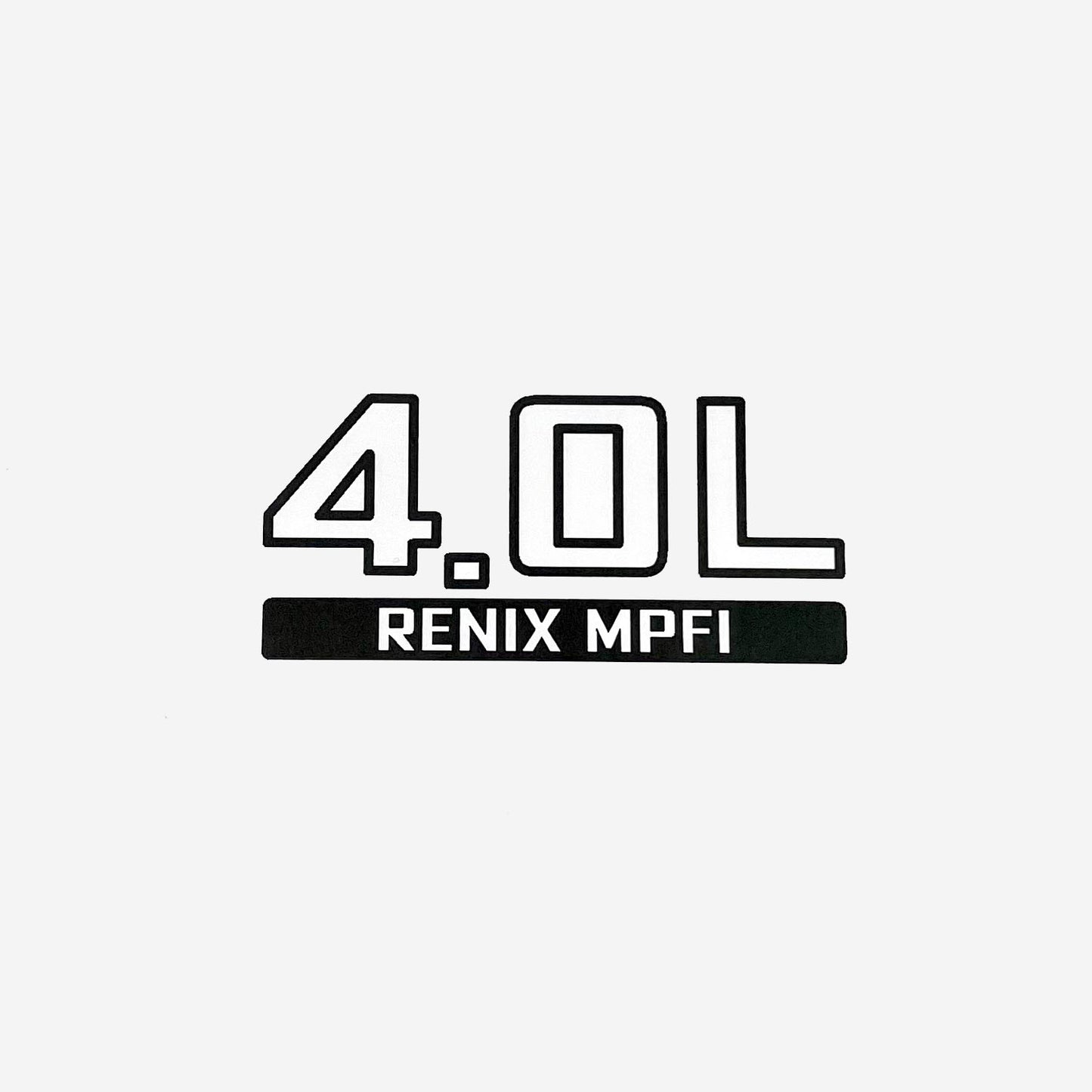 Engine Size Decal - 4.0L "High Output" or "Renix MPFI" (Set of 2)