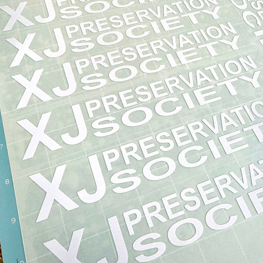 XJ Preservation Society Transfer Decal