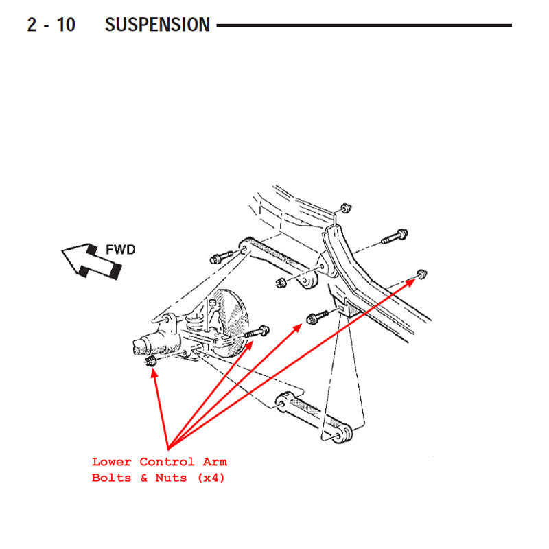 Lower Control Arm Bolt Kit