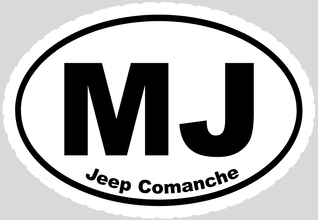 MJ Oval Jeep Code Decal