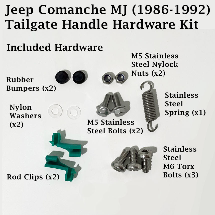 Jeep Comanche Replacement Tailgate Handle Kit (1986-1992)